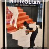 A34. Large framed Leonetto Cappielli Nitrolian poster. 